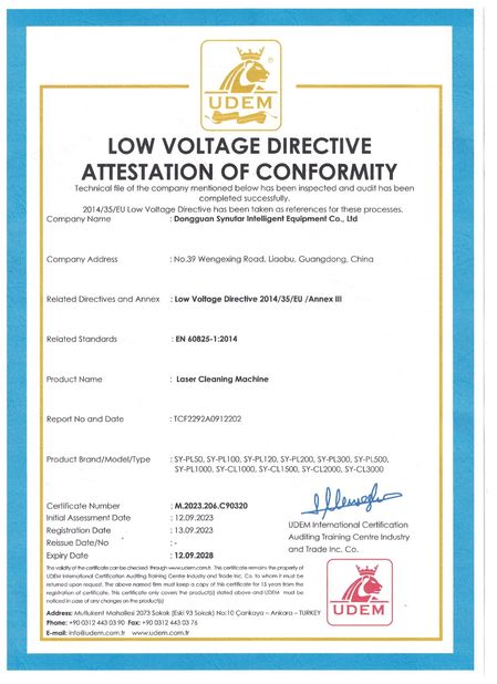 China Dongguan Synutar Intelligent Equipment Co., Ltd. certification